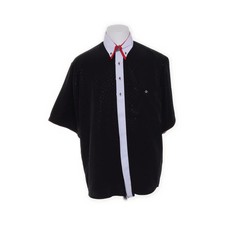 Leché, Businesshemd, Größe: 41/42, Schwarz/Weiß/Rot, Herren #GXS