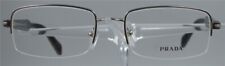 PRADA VPR58N Gold/Braun Halbrand Metall Italy Designer Brille Brillengestell NEU