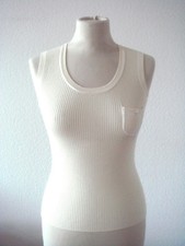 TWELVE & CO Top Stricktop Pullunder Farbe Sand/Natur mit Weiß Gr.S (EU36)