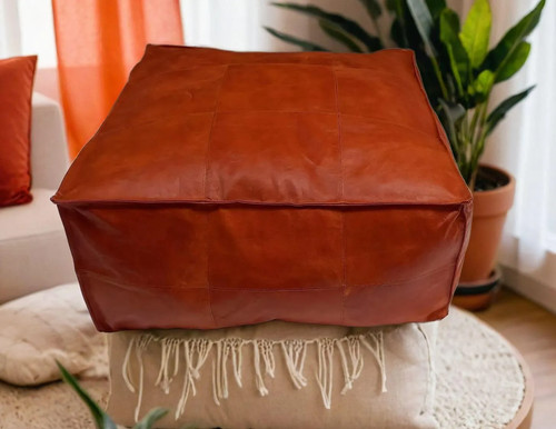 Ottomanen pouf aus echtem - ottomanen-pouf,