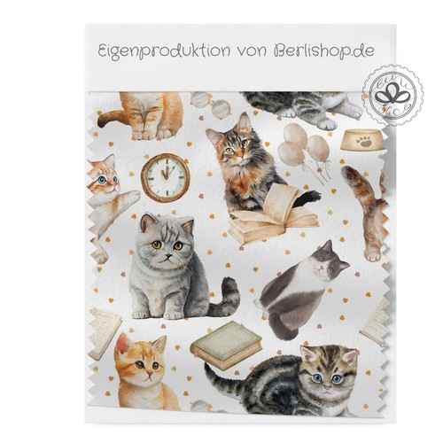 Baumwolle canvas katzen - canvas,