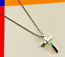 925er Silber Kette & KREUZ Anhänger Herren d'Oz HOMME neu 70cm MASSIV & SCHWER