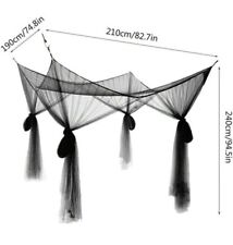 Schwarzes Himmelbett/Moskitonetz