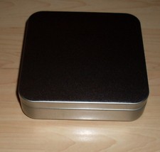 Metalldose silber 120x120x35mm
