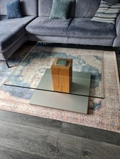 Vierhaus Couchtisch Weix, Glasplatte/ Wildeiche, 90x90 cm