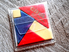 Versandhaus Klingel Legespiel Holz OVP Werbung Reklame 5x5cm 753 Pforzheim