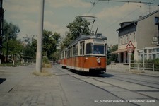 DIA hist. Gotha T4-62 218 088 Straßenbahn Treptow/Köpenick gerahmt A-N2-83