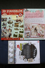 3x3D-StanzBogen A4 Karton Männer Kartenbasteln Bastelset Shabby chic Nostalgie