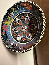 Schale Schüssel bemalt aufwendige Handarbeit Töpferei Keramik Deko mediterran