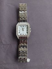 Damenuhr Platino Quarz Strass silber Edelstahl NEU