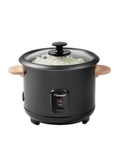 Bestron Reiskocher Schwarz elektrisch Holzgriffe 1L 400W ARC100BW Warmhaltung