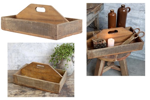 Holzkiste tablett mit henkel - holzkiste,