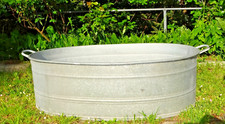 TOP ++ + ZINKWANNE   BAUERNHOF PLANZGEFÄß GARTENTEICH HUNDEBADEWANNE KRÄUTER +++