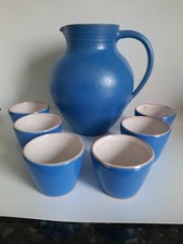 Keramik-Wein-/Saft-Krug mit 6