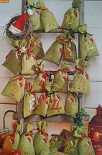 Stickvorlage, Kreuzstich, " Zahlen mit Mütze für den Adventskalender  1-24  "  