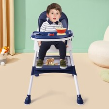 Blau Klappbar Kinderhochstuhl