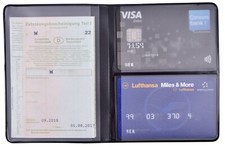 KFZ Schein Schutzhülle Schwarz NEU Mappe Etui Ausweis EC Kartenhülle Fahrzeug