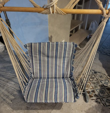 Hängesessel Hängestuhl blau weiß gestreift