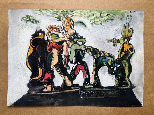 Max ernst zeichnung auf papier - max,