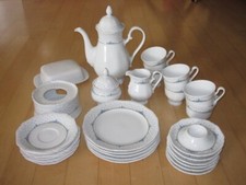 Eschenbach La Reine Form 800 - blaues Rosenmuster - Teile zur Auswahl