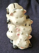 Große Keramik-Spardose, Kühe 