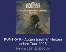 Kontra K Konzertkarten 3. Reihe, Berlin, 25.11.25, 2 Stück