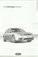 Prospekt Ford Mondeo ST220 2002 Preise Lieferumfang Ausstattung