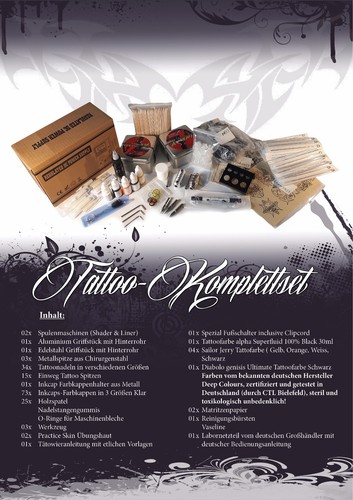 Tattoo komplettset mit - mit, 2
