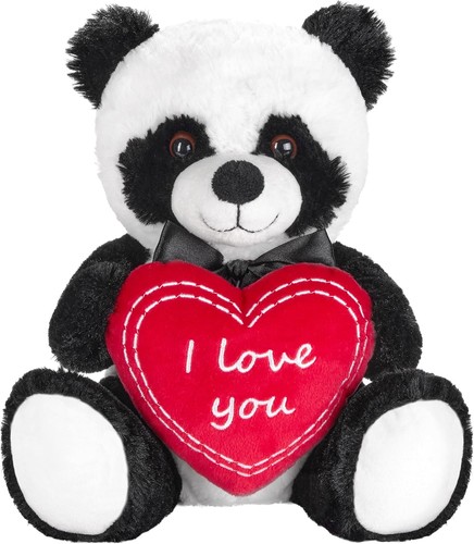 Panda plüschbär mit herz - panda,