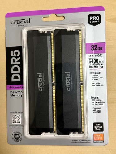 Crucial pro ddr5 6400 - crucial, ddr5-6400