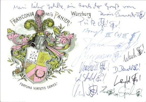 Studentika würzburg corps - ak,