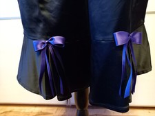 Rock XL Burlesque Satin Schleifen weiß schwarz lila Unikat Drag Gothic WGT Amphi