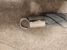 Handlaufseil 30mm, silber/grau,  4,75m lang, mit Edelstahlendkappen