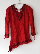 Bluse rot Hippie Style Größe S/M