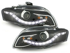Scheinwerfer Audi A4 B7 04-08 LED Tagfahrlicht Optik schwarz europ.zug SWA08EGXB