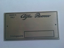 Alfa Romeo Typenschild Schild