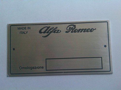Alfa romeo typenschild schild - romeo,
