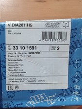 2x SWAG 33 10 1591 Bremsscheiben Vorne für FIAT TIPO Kombi (356) 281mm