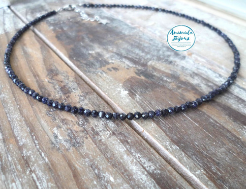 Halskette feiner blauer