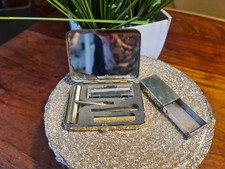 Vintage Retro Mini  Reiserasierset Rasierer mit Spiegel – komplett & stilvoll