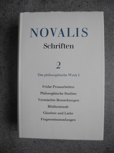 Novalis schriften zweiter - novalis,,