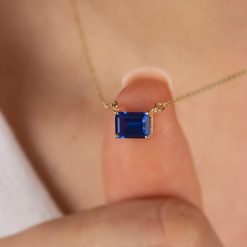 Natürlicher blauer saphir - natürlicher,