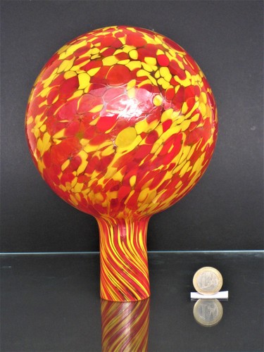 Rosenkugel aus glas rot - glas,