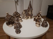 Winterdorf aus Keramik Kirche