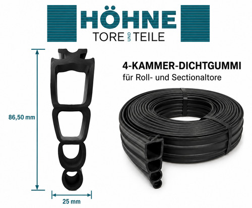 Dichtgummi kammer roll - f., roll-