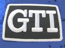 + GTI Aufnäher / Patch/ Sticker schwarz für VW Golf, Polo, Passat, Scirocco 