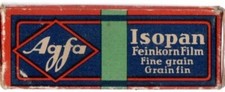 Verpackungsschachtel (Original) für einen Isopan Feinkornfilm von Agfa Wolfen