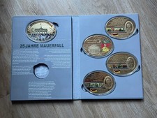 25 Jahre Mauerfall 2015 - 5 Farbige Medaillen im Blister