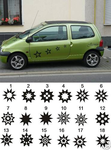 Aufkleber sterne auto bad - aufkleber,