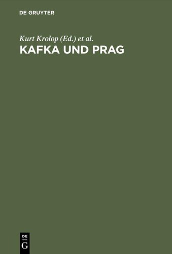 Kafka und prag - kurt, krolop
